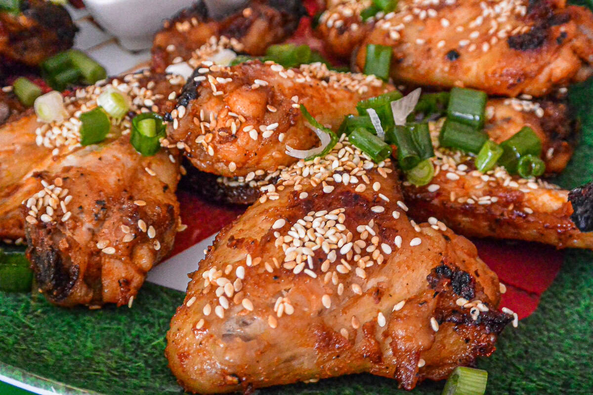 Sweet and spicy sesame chicken wings