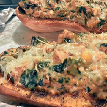 Turkey stuffed butternut squash