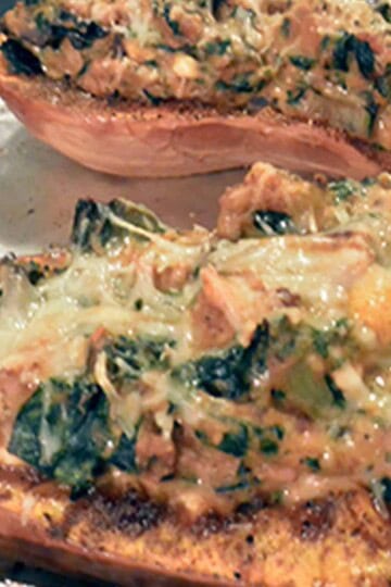 Turkey stuffed butternut squash