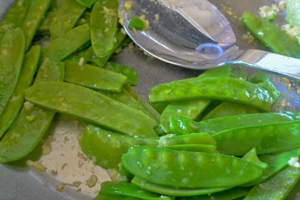 Air Fryer Shrimp and Snow Peas Recipe