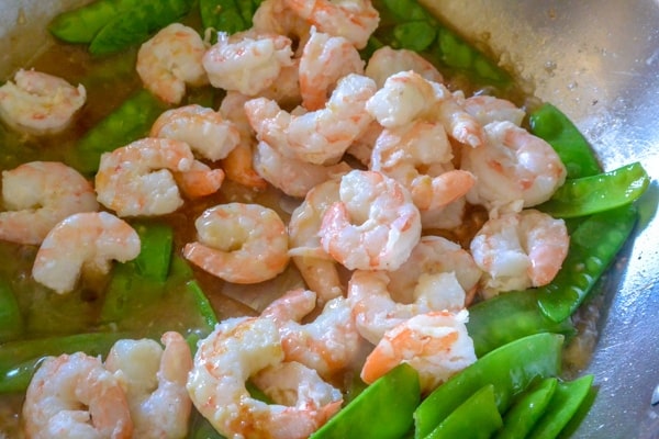 Air Fryer Shrimp and Snow Peas Recipe