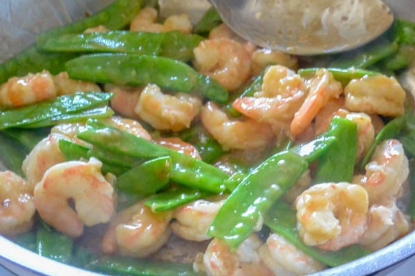 Air Fryer Shrimp and Snow Peas Recipe