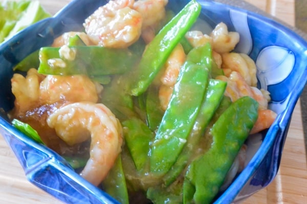 Air Fryer Shrimp and Snow Peas Recipe