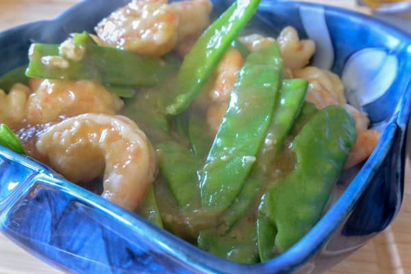 Air Fryer Shrimp and Snow Peas Recipe