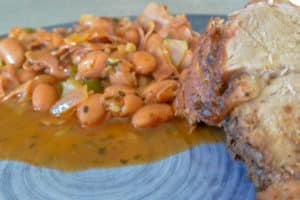 Spicy Roasted Pork Tenderloin with Zesty Pinto Beans Recipe