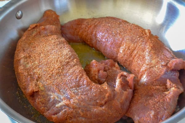 Spicy Roasted Pork Tenderloin with Zesty Pinto Beans Recipe