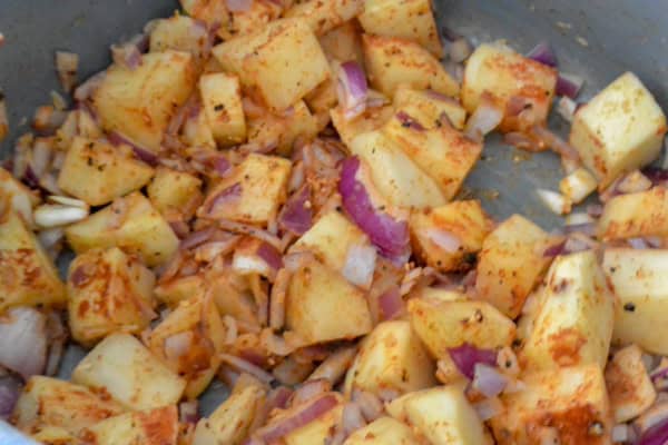Cooked potatoes