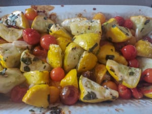 Roasted Herb Garlic Pattypan Squash