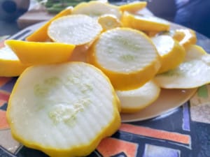 Garlic Herb Asparagus Featuring Summer Squash