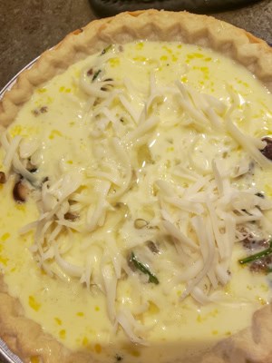 Spinach Sausage Mushroom Cheese Quiche