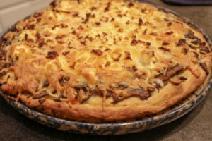 Homemade Mushroom Four Cheese Pizza