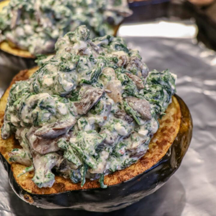 Stuffed acorn squash