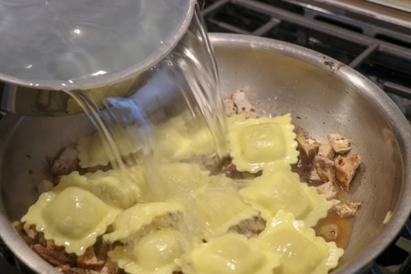 Ravioli with Chicken and Mushrooms