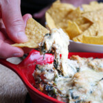 Chip with Crab and Artichoke Dip