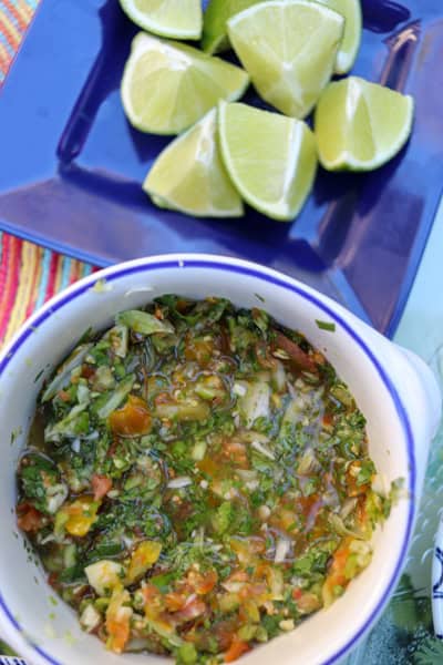 salsa with limes