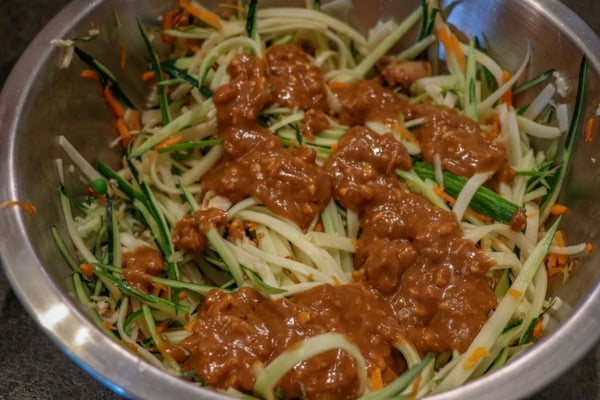 Sesame Peanut Zoodles