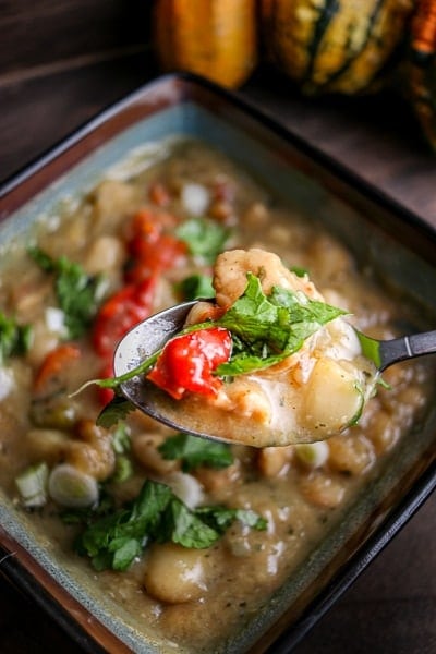 Chicken and White Bean Chili with Anaheim Peppers