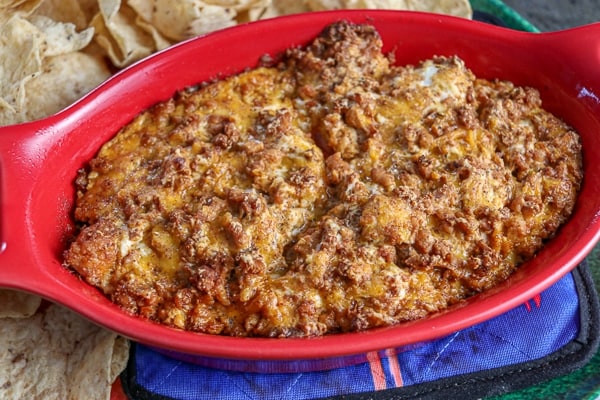 Cheesy Chicken Taco Dip