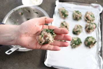 Stuffing Italian Meatballs Stuffed with Mozzarella