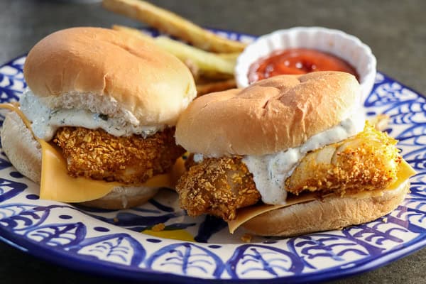 Crunchy Air Fryer Fish Sandwich