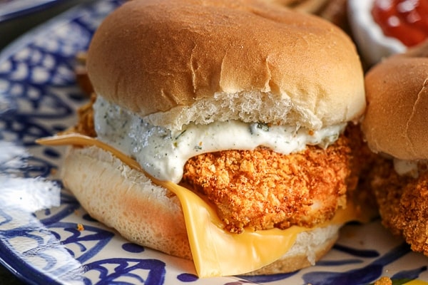 Crunchy Air Fryer Fish Sandwich