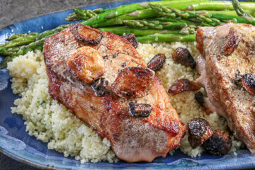 Pan Fried Crispy Garlic Pork Chops