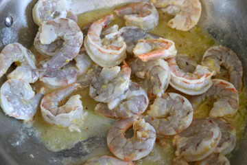 Pesto Fettuccine with Garlic and Lemon Shrimp