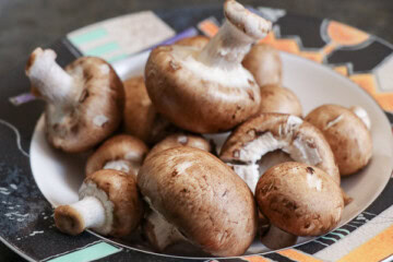 Mushroom Turkey Burger with Bacon and Gorgonzola Cheese Sauce