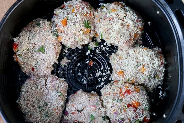 Tuna cakes in an air fryer