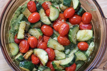 Baked Zucchini Pesto Pasta