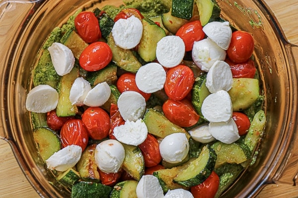 Baked Zucchini Pesto Pasta