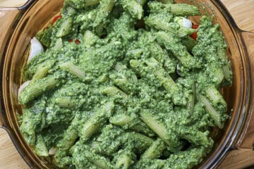 Baked Zucchini Pesto Pasta
