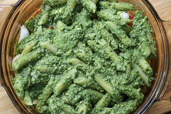 Baked Zucchini Pesto Pasta
