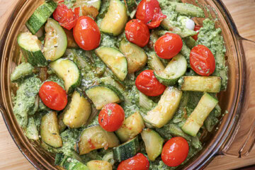 Baked Zucchini Pesto Pasta