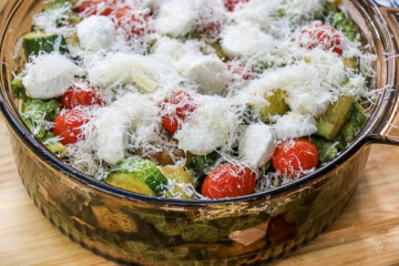 Baked Zucchini Pesto Pasta