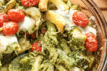 Baked Zucchini Pesto Pasta