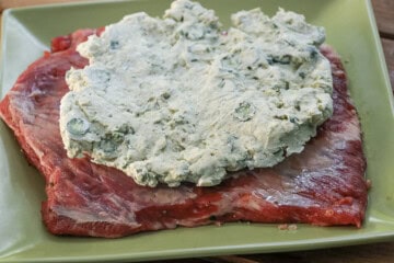 Blue Cheese Stuffed Grilled Flank Steak
