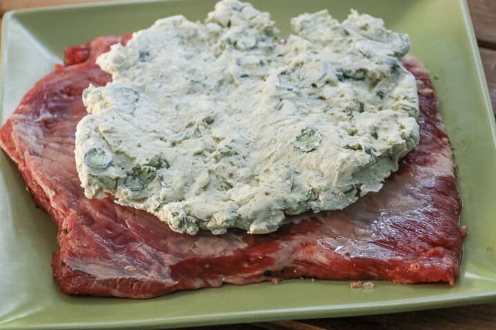 Blue Cheese Stuffed Grilled Flank Steak
