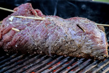 Blue Cheese Stuffed Grilled Flank Steak