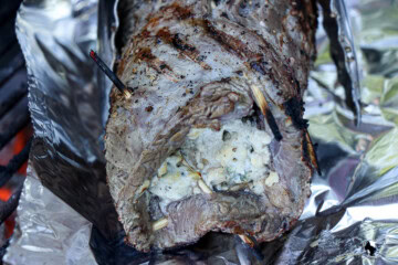 Blue Cheese Stuffed Grilled Flank Steak