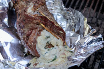 Blue Cheese Stuffed Grilled Flank Steak