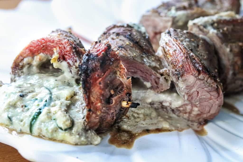 Blue Cheese Stuffed Grilled Flank Steak