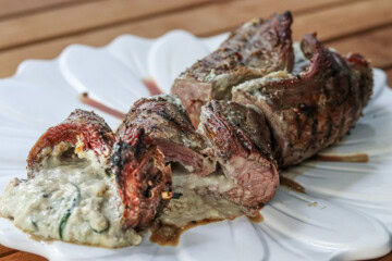 Blue Cheese Stuffed Grilled Flank Steak