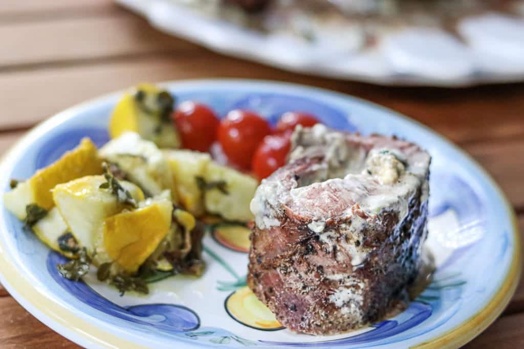 Blue Cheese Stuffed Grilled Flank Steak