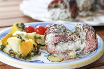 Blue Cheese Stuffed Grilled Flank Steak