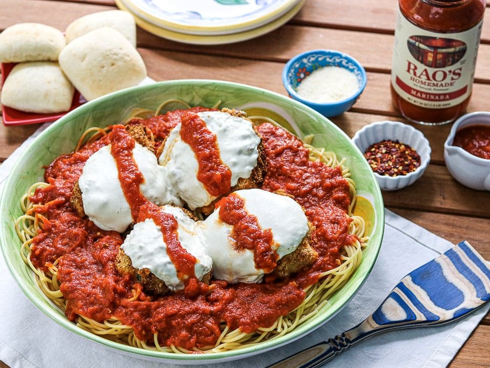 Air Fryer Chicken Parmesan with Pasta