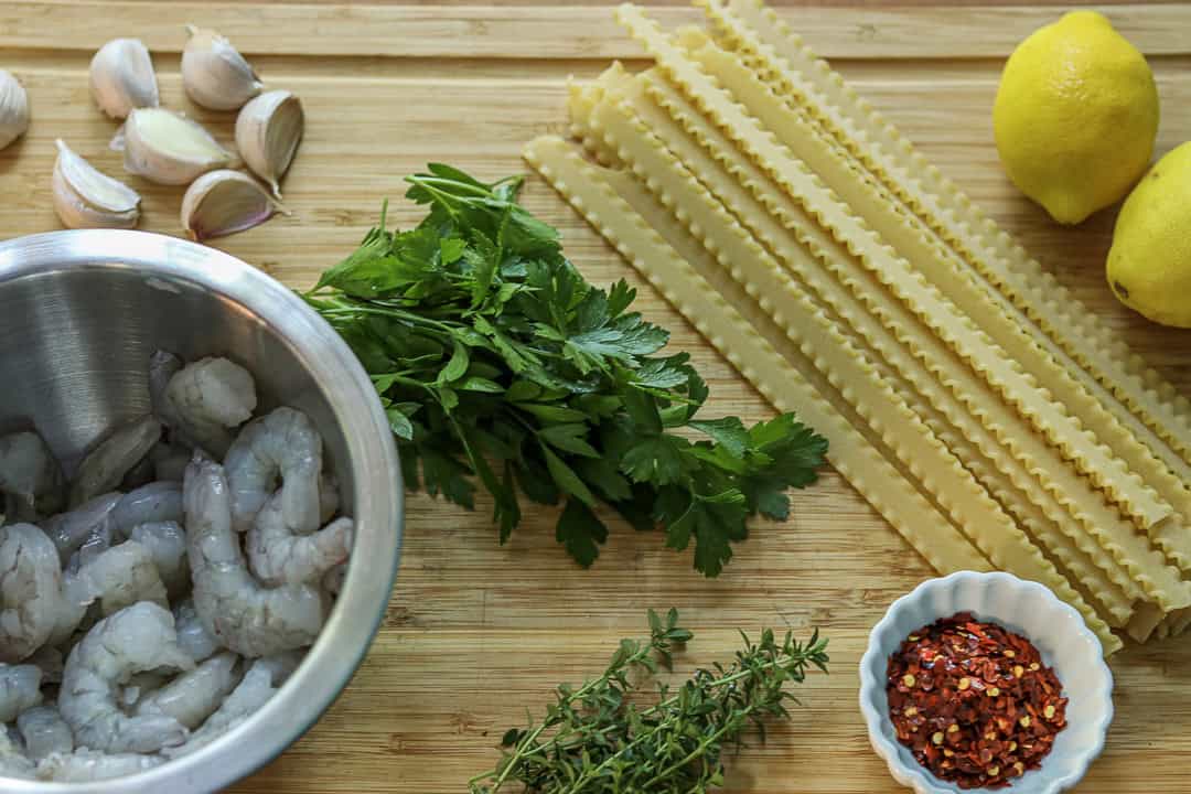 Pasta and herbs