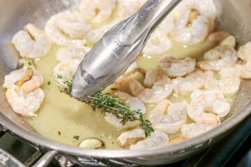 Garlic Lemon Ricotta Sauce with Pasta and Shrimp