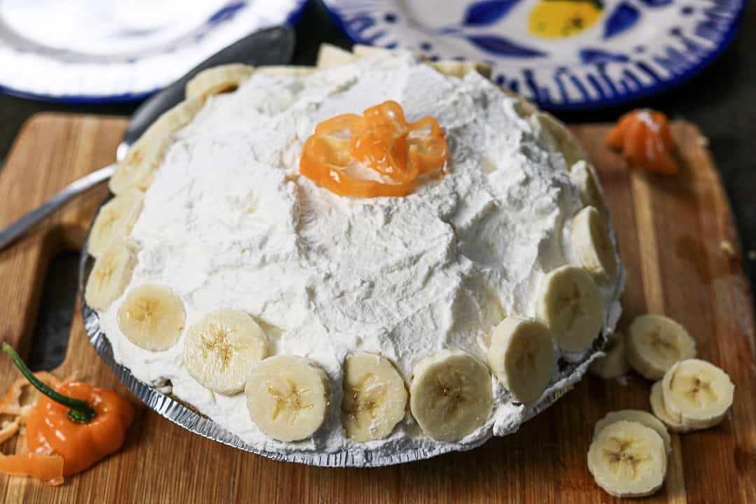 Habanero Cream Pie with bananas