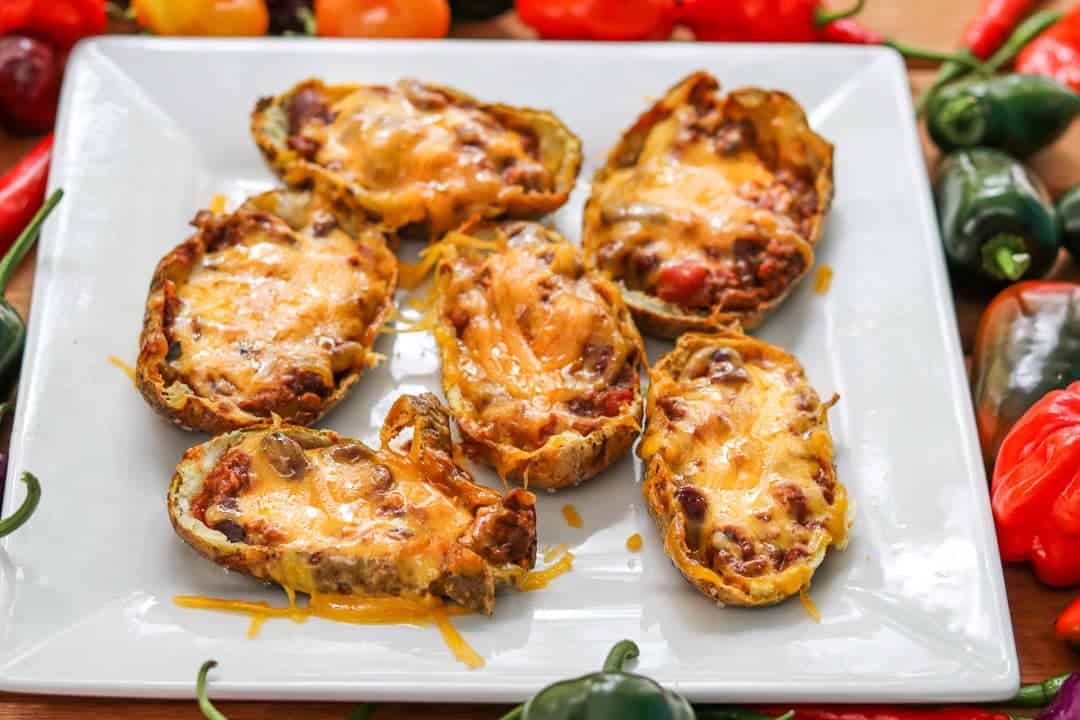 Chili Cheese Potato Skins